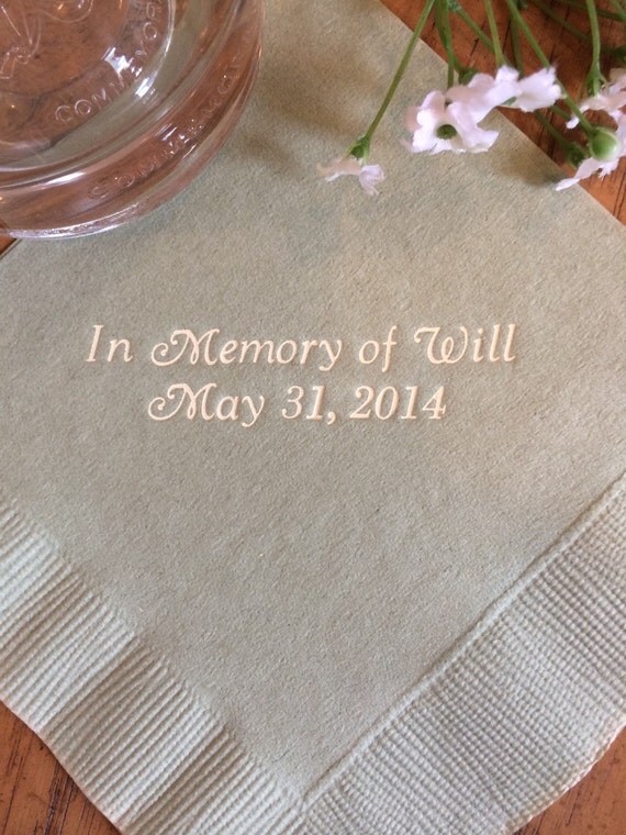 50 Personalized Napkins Personalized Napkins by MemorableWedding