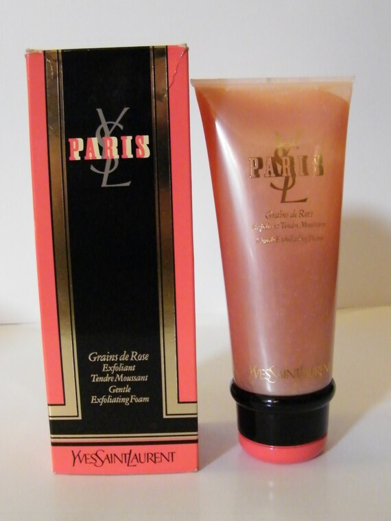 Items similar to Vintage Vanity, YVES SAINT LAURENT Paris, Grains de Rose, Exfoliant Face Wash 