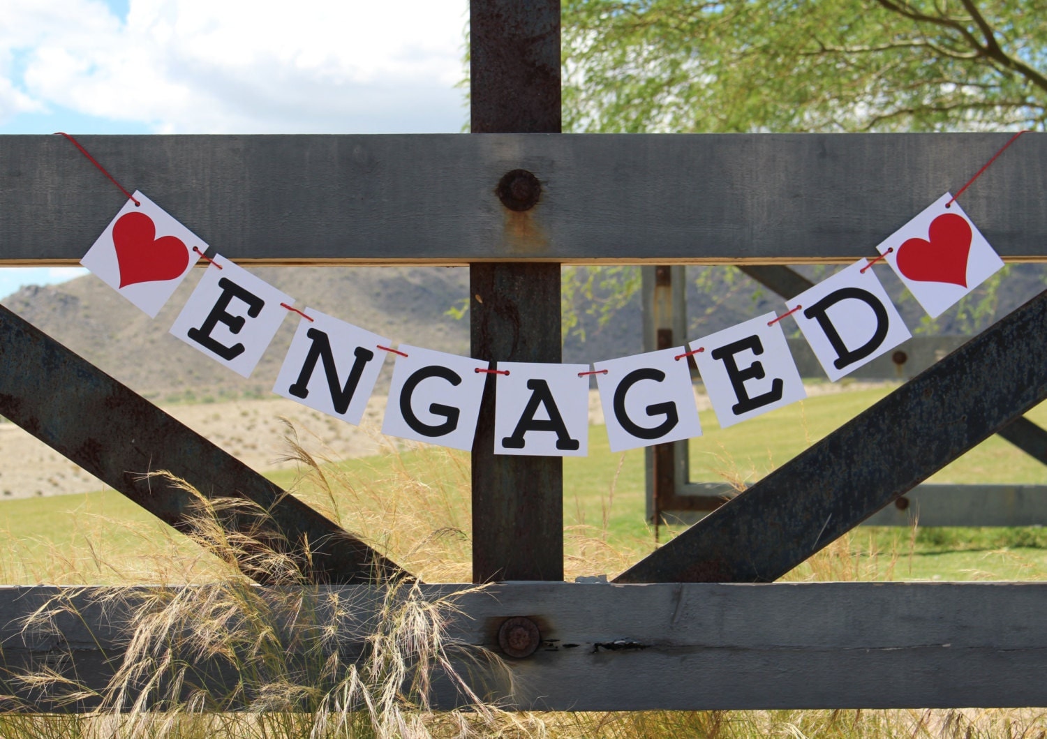 ENGAGED BANNER ENGAGEMENT Banners Wedding Announcement