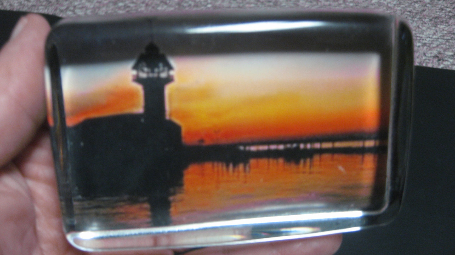 ERIE PENNSYLVANIA lake erie sunset paperweights new in time for christmas