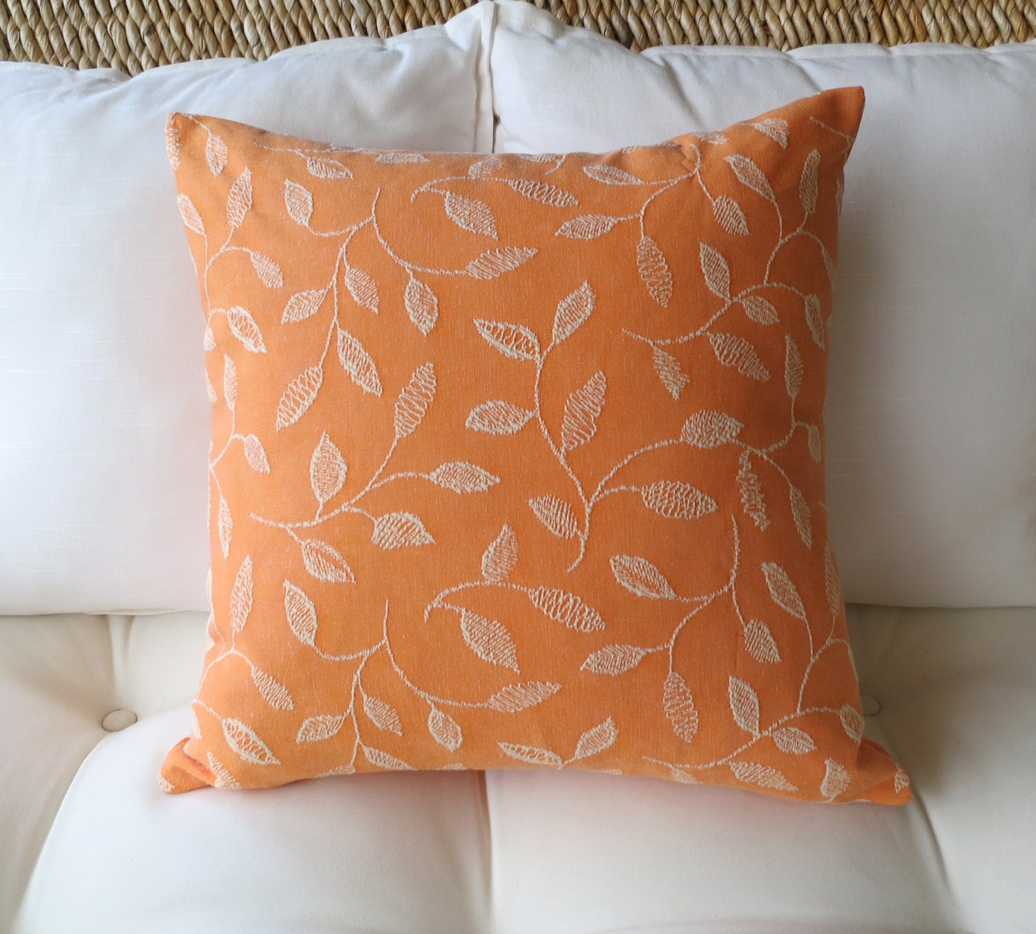 Pillow Cover 18 x 18 inch Cotton Pillow Cover Orange Pillow