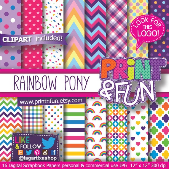 greeting paper for cards Paper, Rainbow, Patterns, fuchsia girly, Digital Pony, Background,