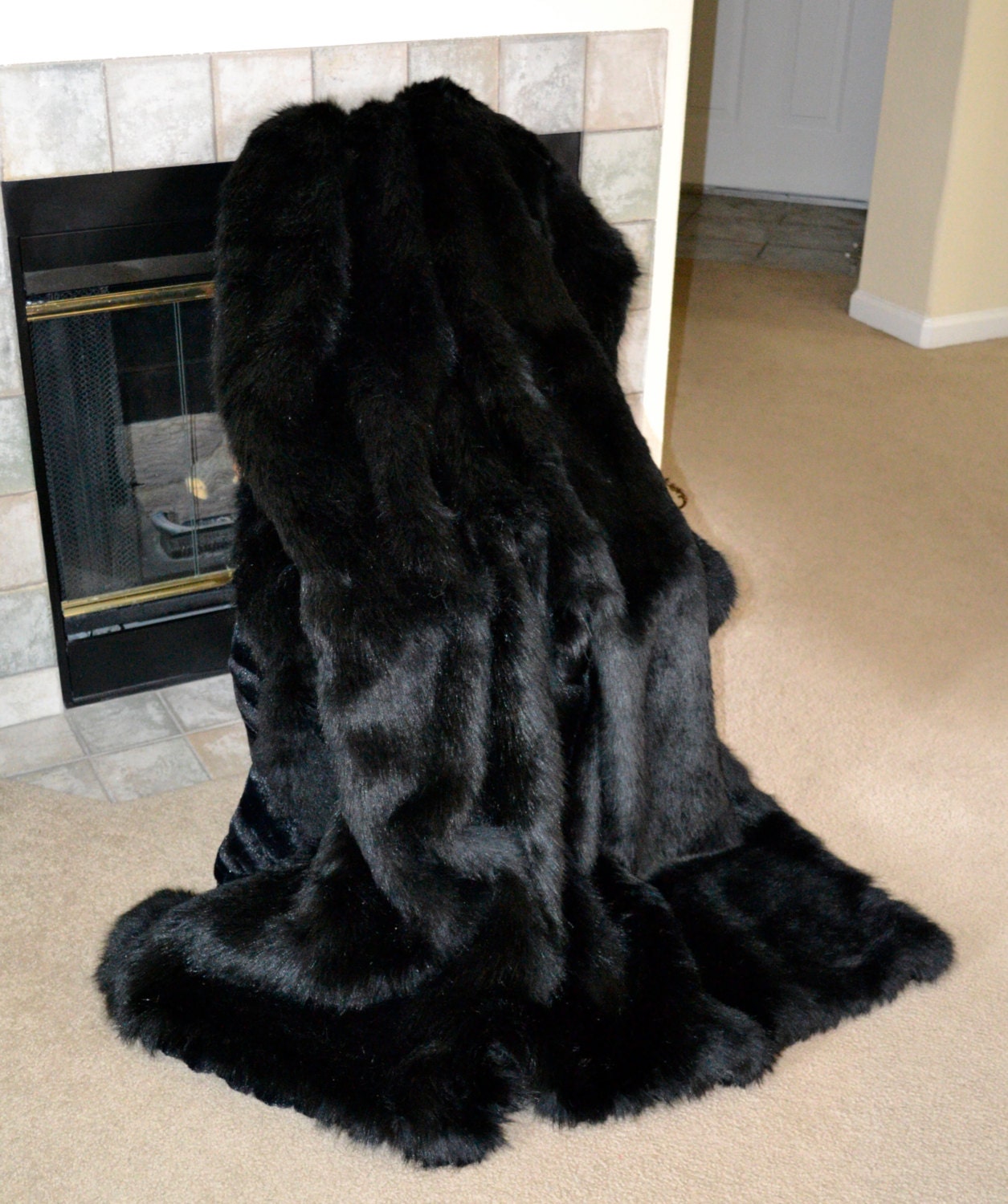 Faux Fur Throw Stunning Black Faux Fur Black Bear Blanket