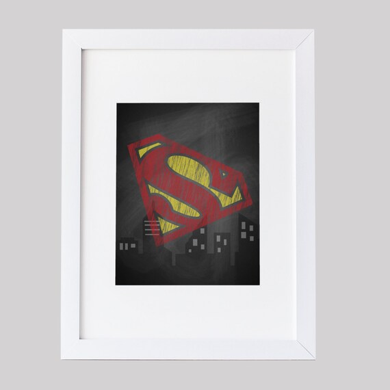 PRINTED superhero wall art prints super hero wall art