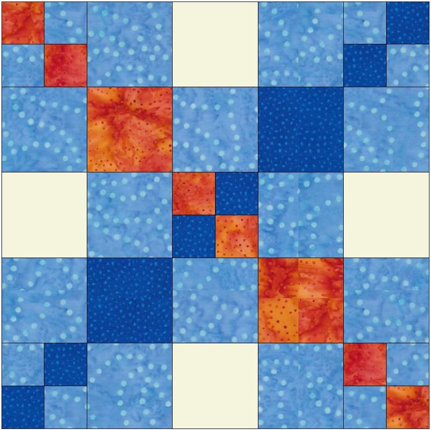 Chain and Knots Variation Paper Piece Templates Quilting Block