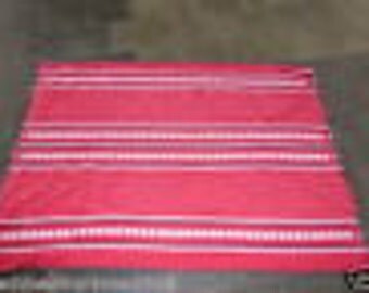 ON SALE TABLECLOTH vintage 1960/1970, red, white and black