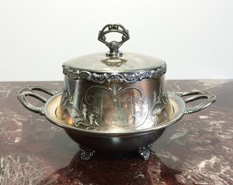 knife antique Dish Quadruple Cheese late or Dome P Antique cheese Butter uk Hartford Silver