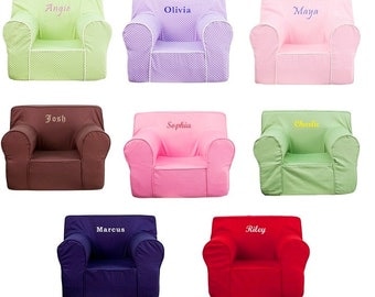 Large Kids Personalized Foam Arm Chairs Large Kids Personalized Foam Arm Chairs