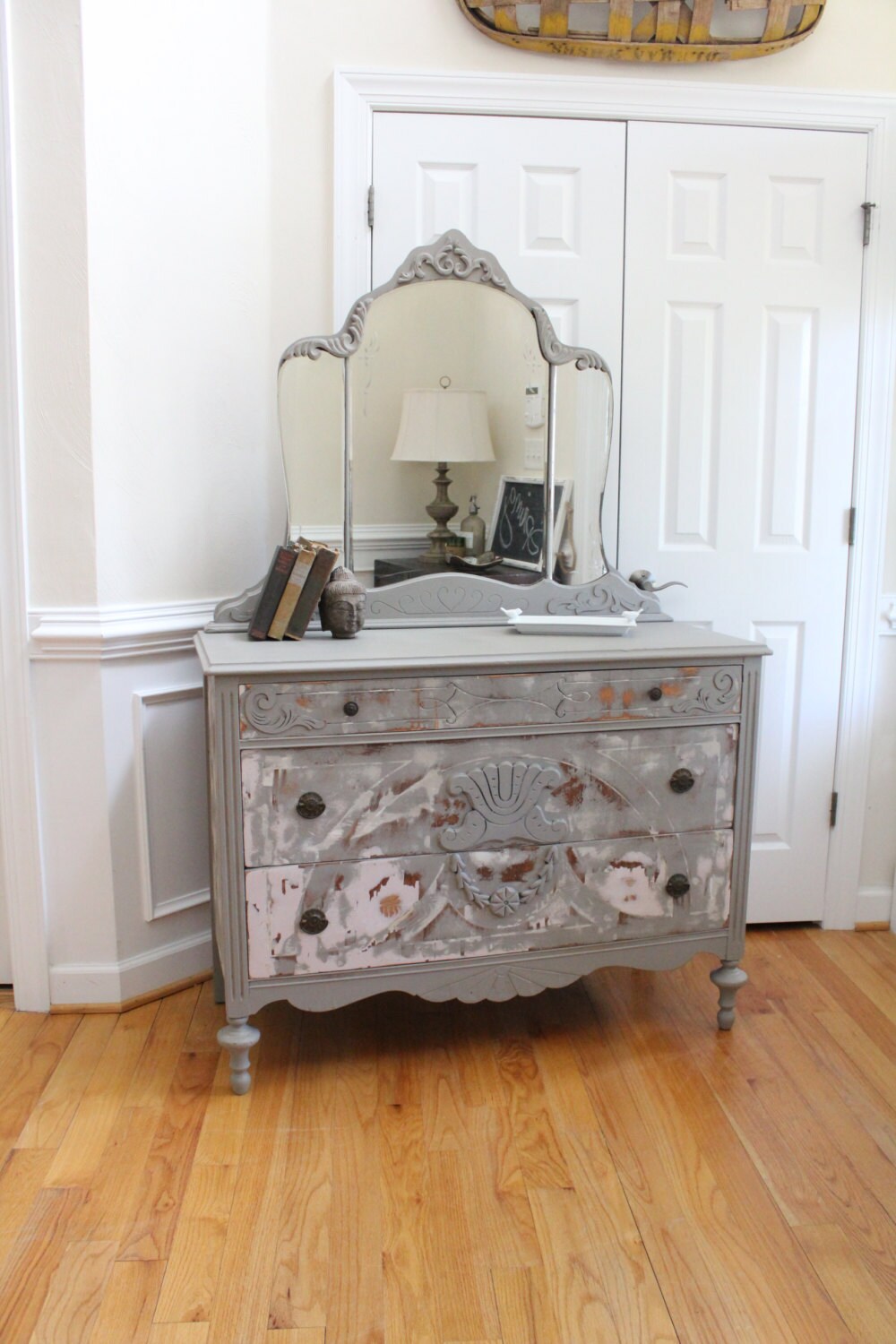 Vintage Dresser with Attached/Removable Mirror Annie Sloan