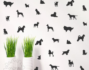 Dog wall decal / doggie Decal / 36 dogs Pattern Wall Decal / Kids Room Decal / Nursery decal / Home Decor / gift