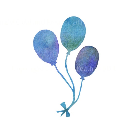 Download Blue Turquoise Purple Balloons Clip Art Party Image Download
