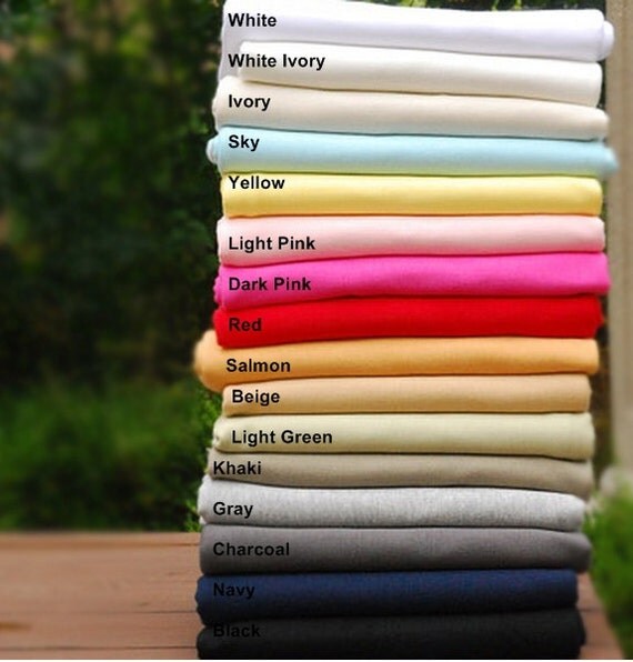 Interlock Knit Fabric In 16 Solid Colors By The Yard