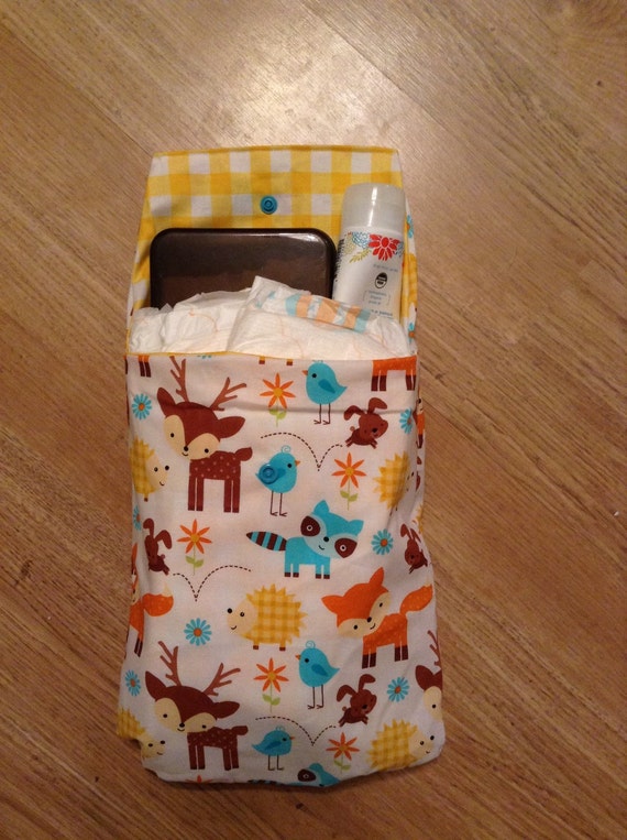 Custom diaper and wipes holder by Whyattscraftymama on Etsy