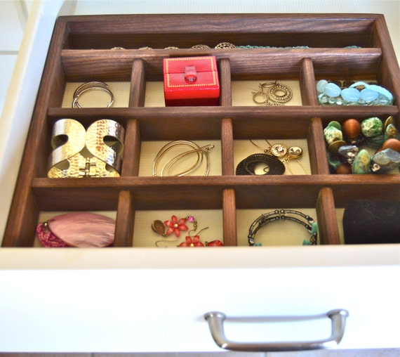 Items similar to Jewelry Organizer for your Drawer Custom Made for You