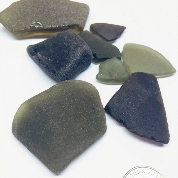 Sea Glass Bulk Supply Black lot Rare seaglass by GulfCoastTreasure