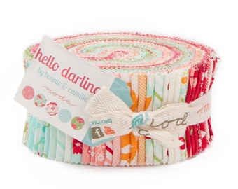 Hello Darling Jelly Roll - Bonnie and Camille - Moda Fabrics - IN STOCK - Ready to Ship