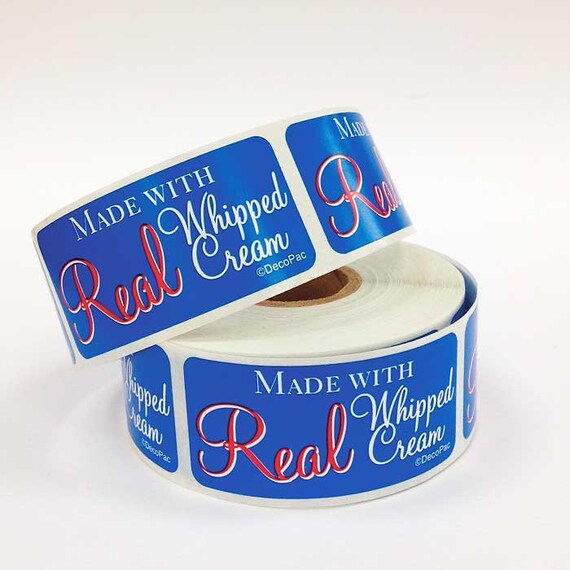 Items similar to Real Whipped Cream Bakery Labels (25) Food Stickers