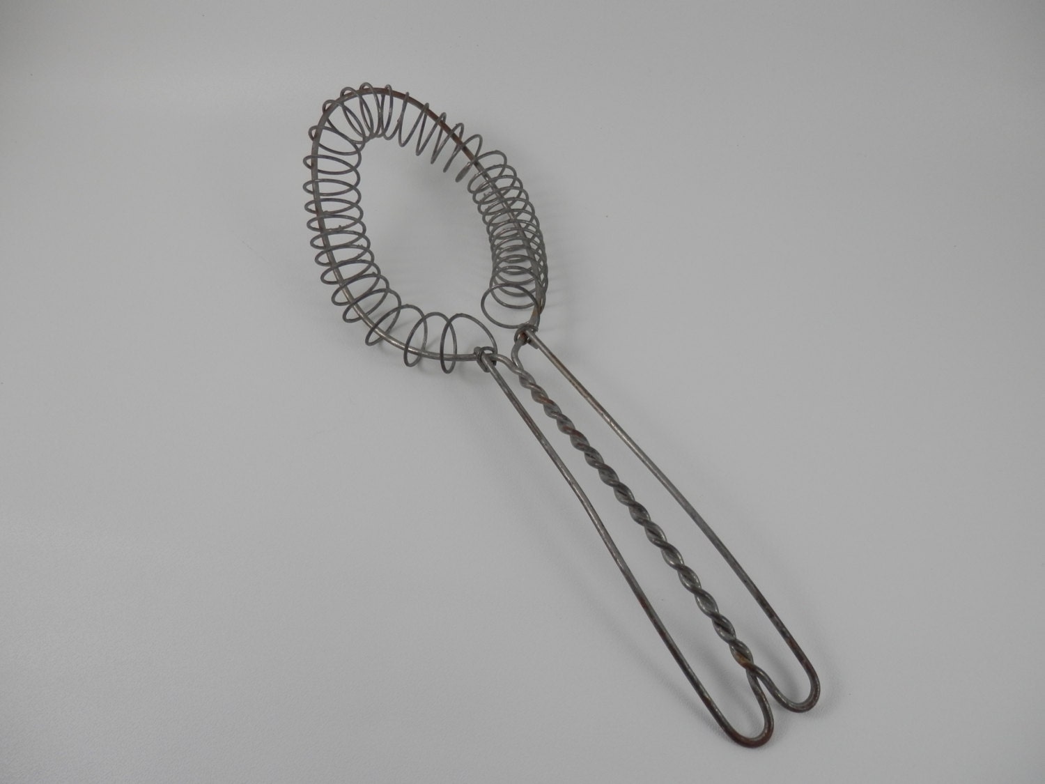 Vintage Wire Whisk Coiled Style Metal Spoon by WesternKyRustic