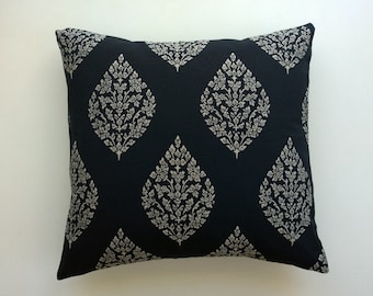 Black pillow cover, sale, decorative pillow 16x16, 18x18, chevron black and white pillow cover, chevron ikat Toss Pillow Cover