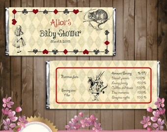 Printable Menu Card Template Alice in Wonderland by StudioDMD