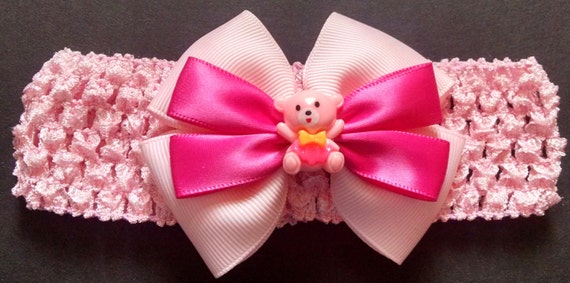 pink headband teddy headband blue headband baby headband teddy headband pink by gloriamillercreation pink headband teddy headband blue headband baby headband teddy headband pink by gloriamillercreation