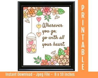 quotes Mason Jar Floral similar  Print, Items Watercolor to mason jar  inspirational Prints,  Watercolor