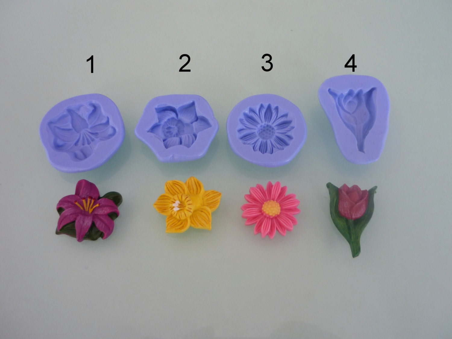 Flowers molds by sweetsandrine on Etsy