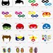 Superhero Photo Booth Props / DIY Printable Superhero Masks