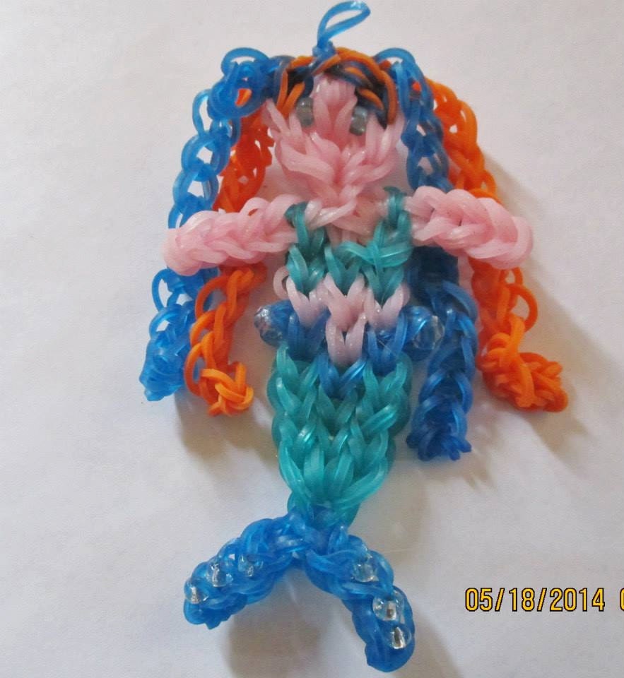Rainbow Loom Little Mermaid Charm by AnnaGramsCrafts on Etsy