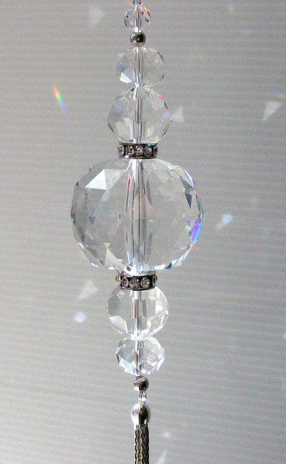 suncatcher crystal hanging crystal prism round by CrystalMamma