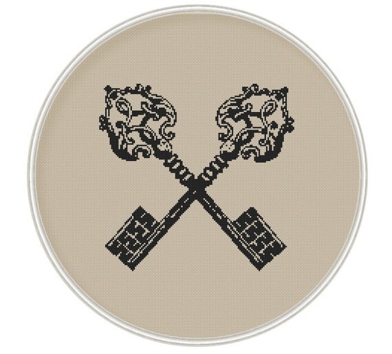 Keys cross stitch pattern Cross stitch PDF Instant Download