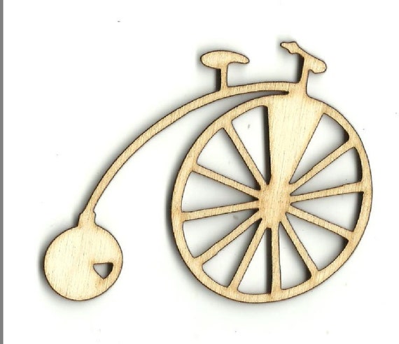 Penny Farthing Bicycle Laser Cut Out Unfinished Wood Shape