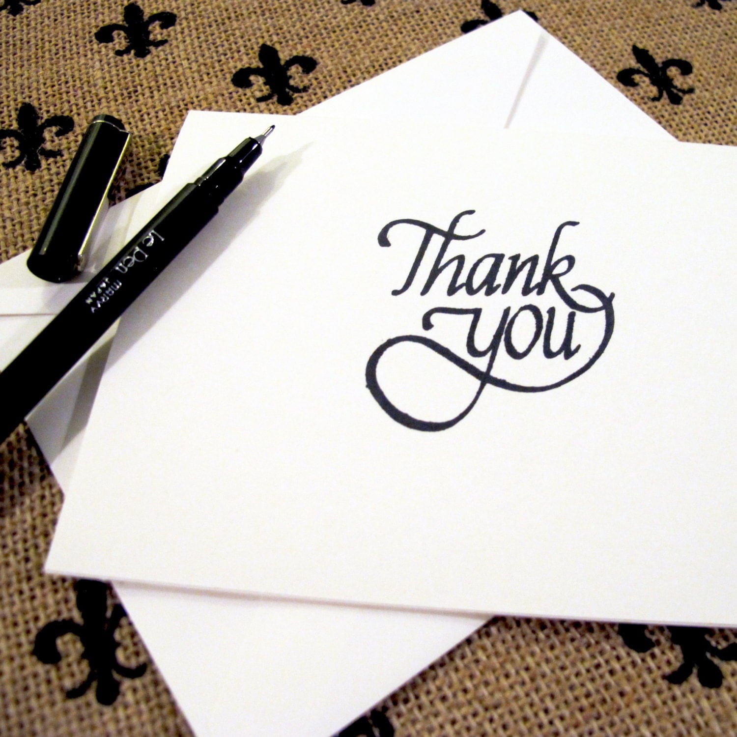 Thank You Cards Simple Stamp Design Homemade Cards with