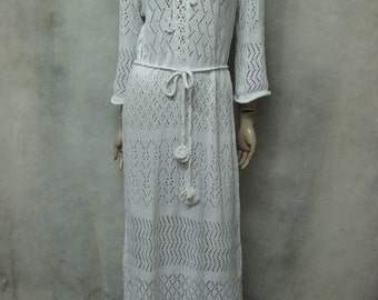 Maxi Crochet Dress Knit Maxi grey Dress Maxi Beach Lacy Dress