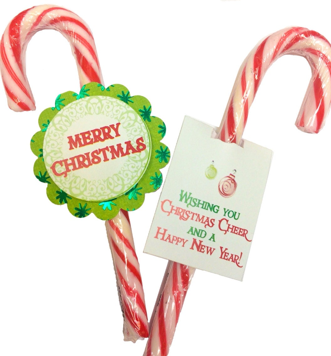 Christmas Candy Cane Favors Tags Holiday by GioviPartyDecor