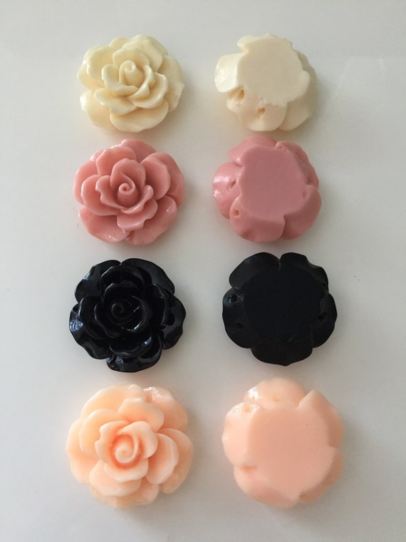 Rose Flower Embellishments Jewelry Making Findings / Resin