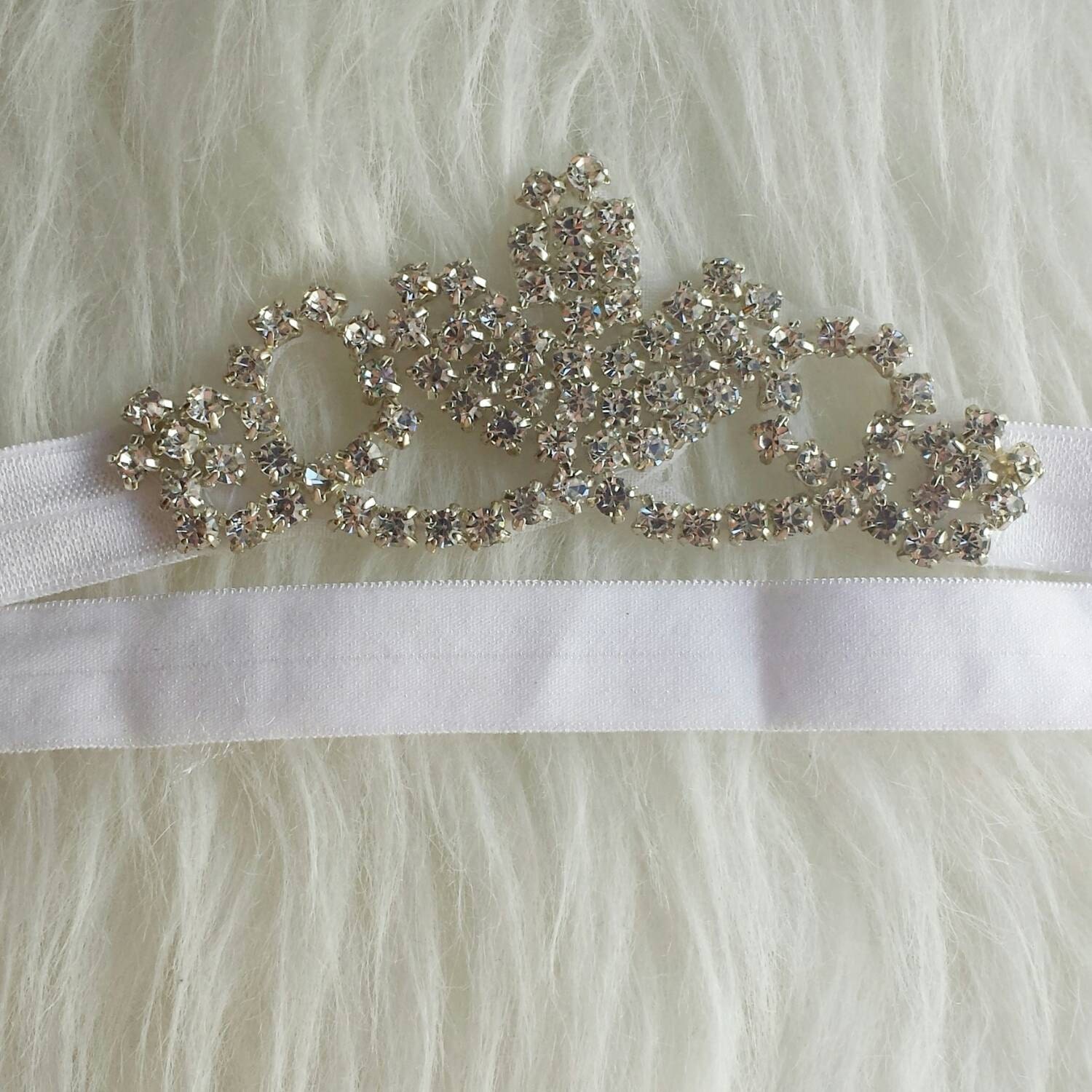 Elegant crystal rhinestone tiara headband