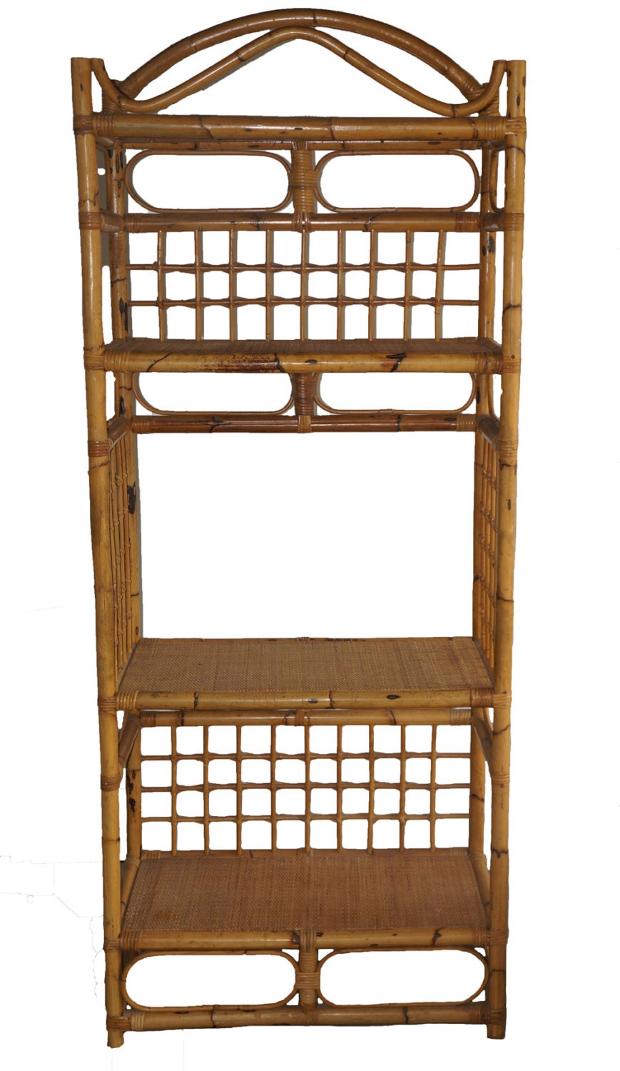 Vintage Bamboo & Rattan Etagere Shelving Unit – Haute Juice