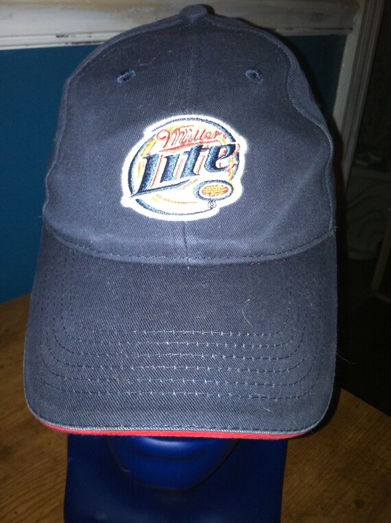 Vintage 90s MILLER LITE Strapback Hat beer by bigbootyjudys