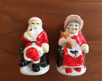 Mr. and Mrs. Santa Salt & Pepper