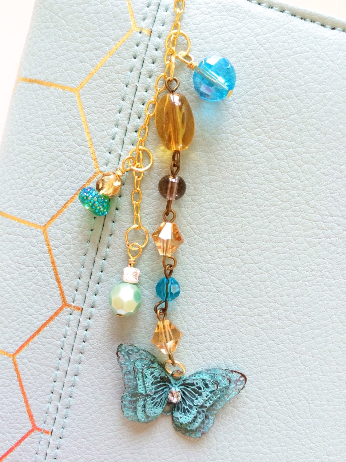 Planner charm pendant purse or key charm by PocketfulofSparkles