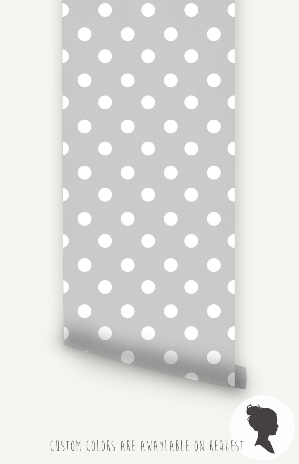 Polka Dot Wallpaper / Regular or Self Adhesive by Livettes on Etsy