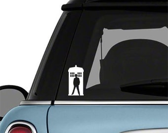 Dr Who David Tennant Tenth Doctor Tardis Vinyl Car Decal