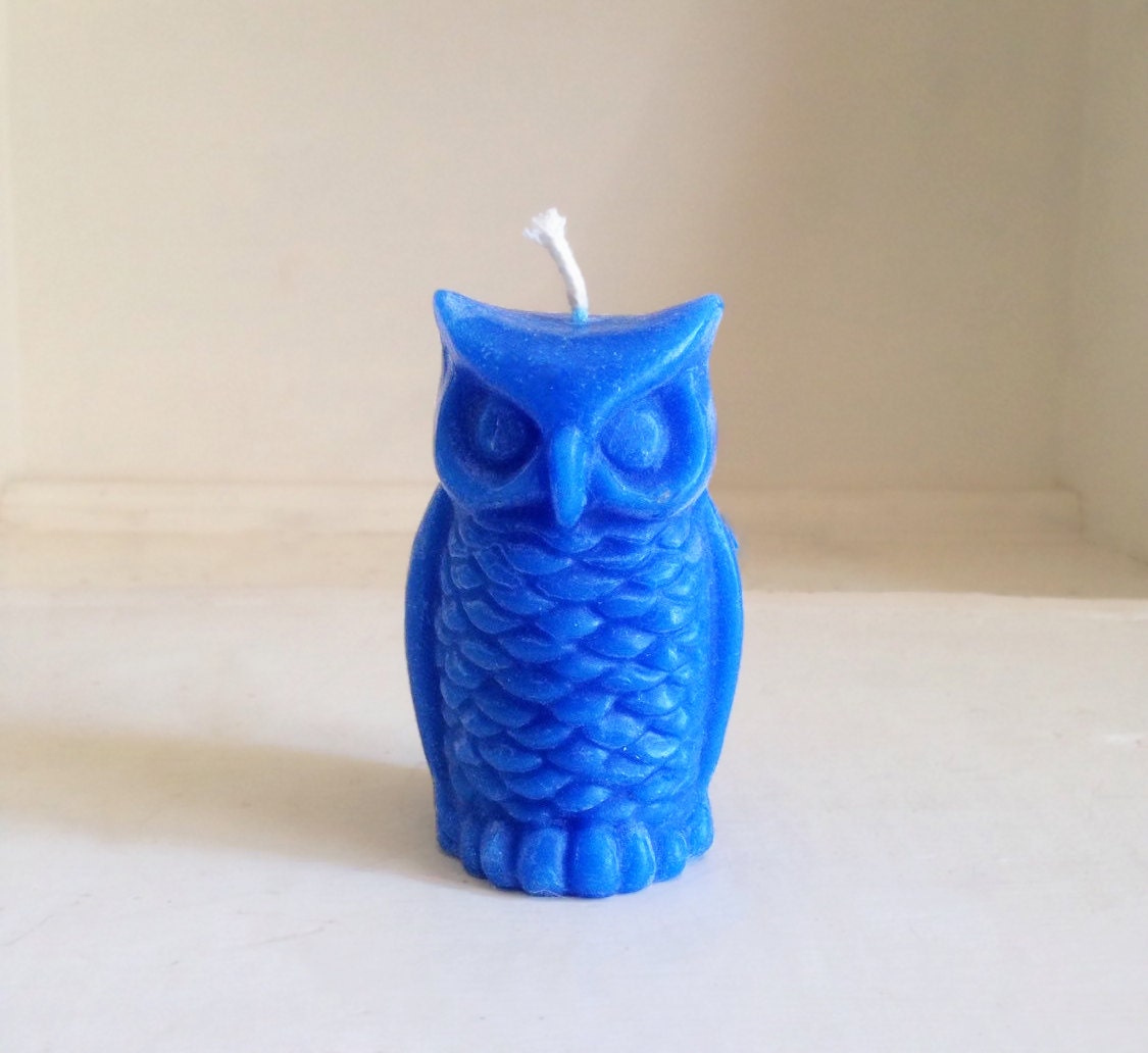 Owl Candle Beeswax Candle Bird Candle Ivory Candle White