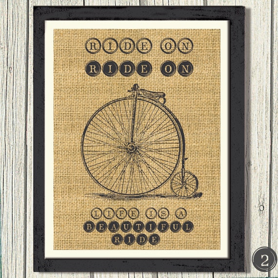 Dictionary Art Print Vintage Bicycle Wall Art by HappyHouseNo1