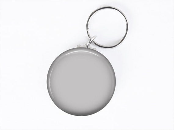 Digital Template for key-chain with button on white