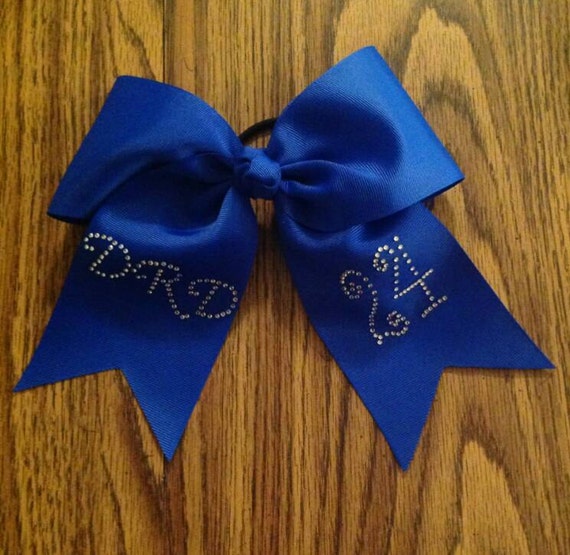 Personalized Initials and Number Bow by HairySituation on Etsy