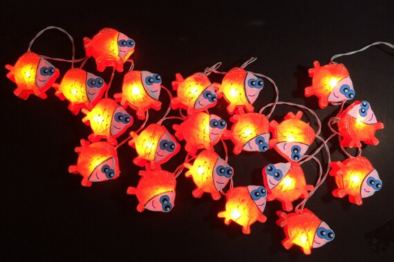 cartoon fish Mulberry paper String Lights Fairy lights Party