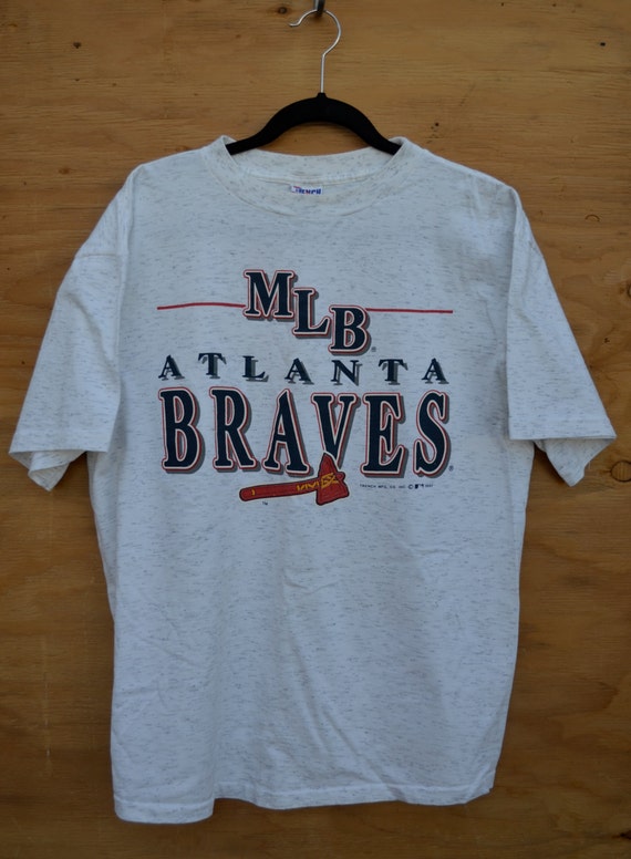 vintage Atlanta Braves t-shirt made in USA gray by OwnLifeClothing