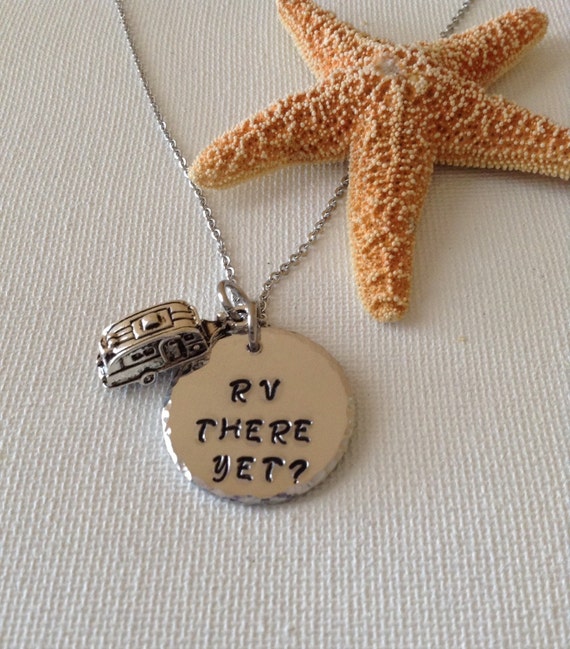 RV there yet camping necklace rv necklace by SimplyDeborah on Etsy